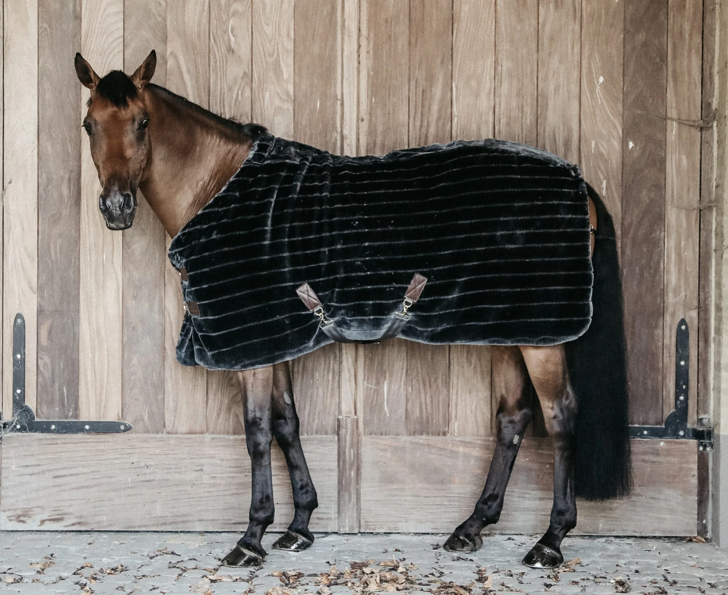 Fake Fur Stalldecke - Grau 1 Fake Fur Stalldecke - Grau