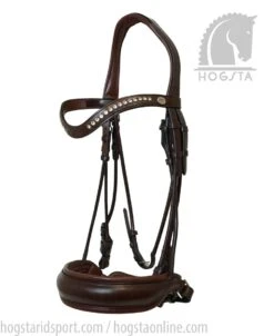 Rundgenähte Kandare - Braun - Full