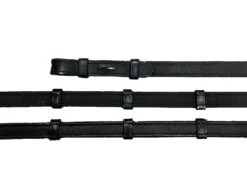 Hunterzügel - Gummierte Innenseite - Schwarz