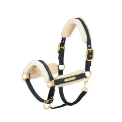 Halfter Glossy Fauxfur - Antikgrün