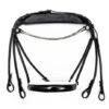 Finesse Double Bridle - Schwarz/Weiß/Lack