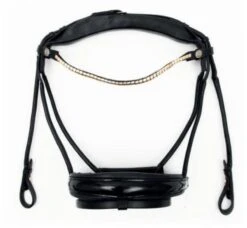 Finesse Bridle - Schwarz/Lack/Messing