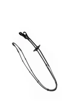 Rundgenähter Zügel - Stopper - Schwarz