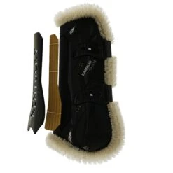 Vegan Sheepskin T Boots Bamboo - Schwarz -Angebote Equinestor Store KEN 88102 01 4