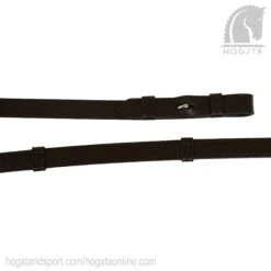 Flacher Lederzügel 16 Mm Mit Stegen - Negro