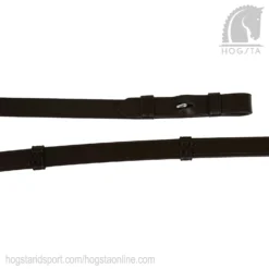 Flacher Lederzügel 16 Mm Mit Stegen - Negro