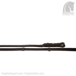 Rundgenähter Lederzügel Mit Stegen - Braun/Messing