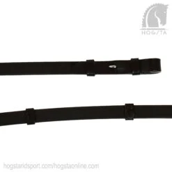 Flacher Lederzügel 16 Mm Mit Stegen - Chocolate