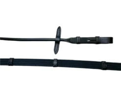 Rundgenähter Webbzügel Mit Stopper - Schwarz