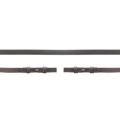 Glatter Lederzügel - Espresso/Silber