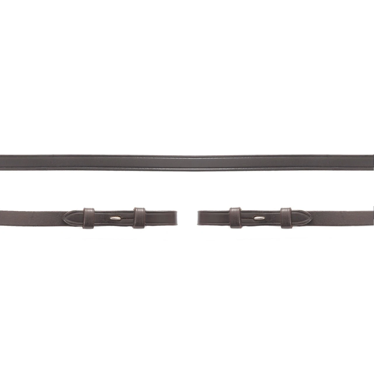 Glatter Lederzügel - Espresso/Silber 1 Glatter Lederzügel - Espresso/Silber