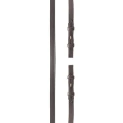 Glatter Lederzügel - Espresso/Gold